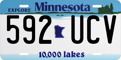 MN license plate 592UCV