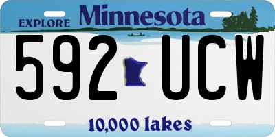 MN license plate 592UCW