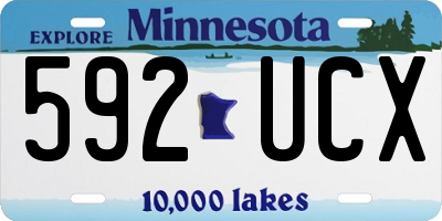 MN license plate 592UCX