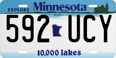 MN license plate 592UCY