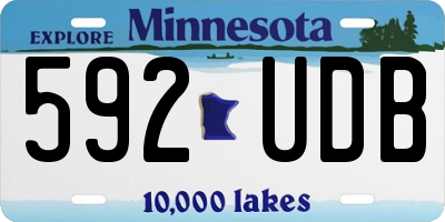 MN license plate 592UDB