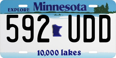 MN license plate 592UDD