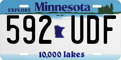 MN license plate 592UDF