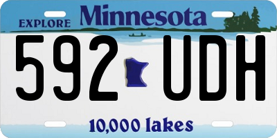 MN license plate 592UDH