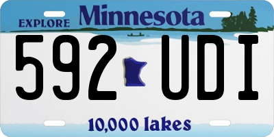 MN license plate 592UDI