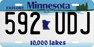 MN license plate 592UDJ