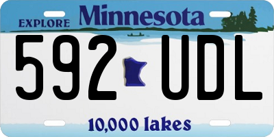 MN license plate 592UDL