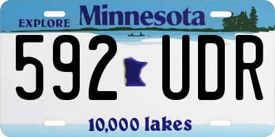 MN license plate 592UDR