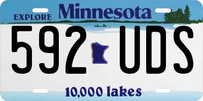 MN license plate 592UDS