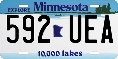 MN license plate 592UEA