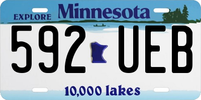 MN license plate 592UEB