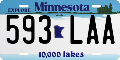 MN license plate 593LAA