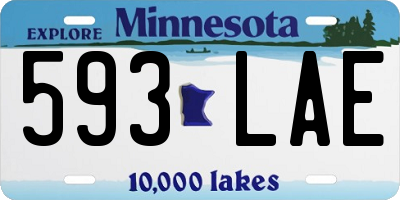 MN license plate 593LAE
