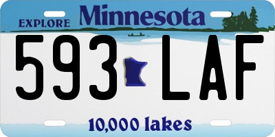 MN license plate 593LAF