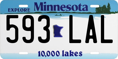 MN license plate 593LAL