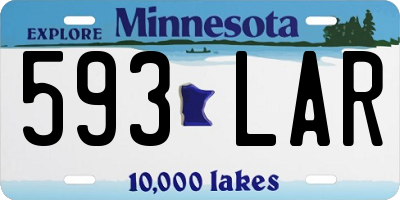 MN license plate 593LAR