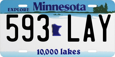 MN license plate 593LAY
