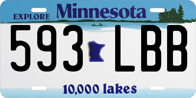 MN license plate 593LBB