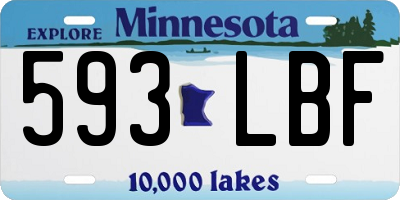 MN license plate 593LBF