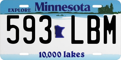 MN license plate 593LBM