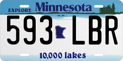 MN license plate 593LBR
