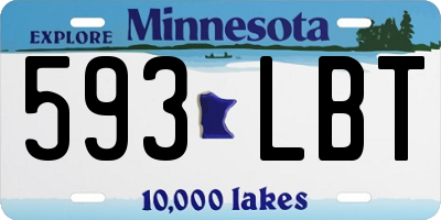 MN license plate 593LBT