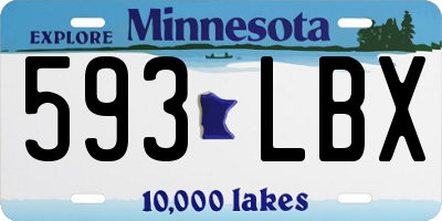 MN license plate 593LBX