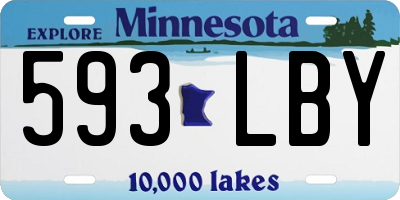 MN license plate 593LBY