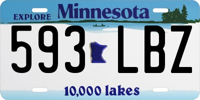 MN license plate 593LBZ