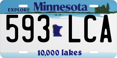 MN license plate 593LCA