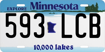 MN license plate 593LCB