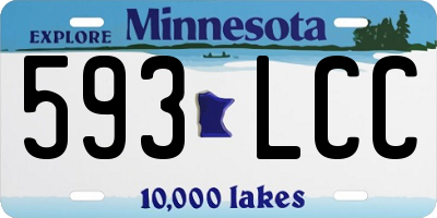 MN license plate 593LCC