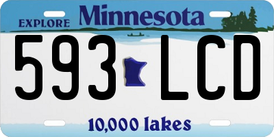 MN license plate 593LCD