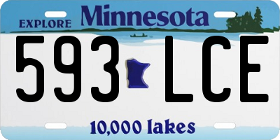 MN license plate 593LCE