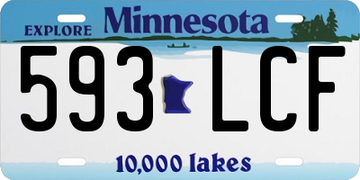 MN license plate 593LCF