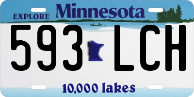 MN license plate 593LCH