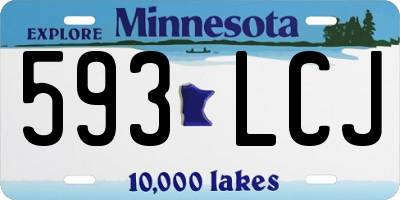 MN license plate 593LCJ