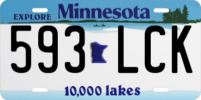 MN license plate 593LCK