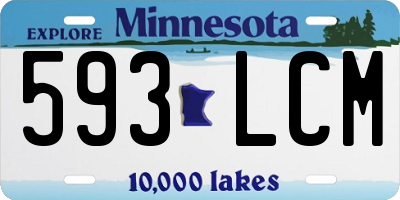 MN license plate 593LCM