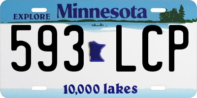 MN license plate 593LCP