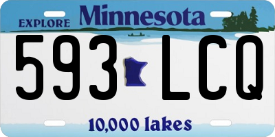 MN license plate 593LCQ