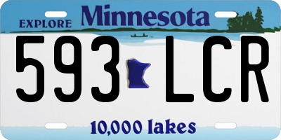 MN license plate 593LCR
