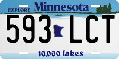 MN license plate 593LCT