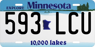 MN license plate 593LCU