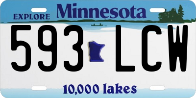 MN license plate 593LCW