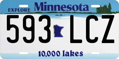 MN license plate 593LCZ