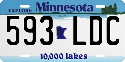 MN license plate 593LDC