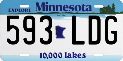 MN license plate 593LDG