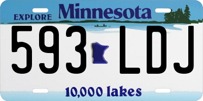 MN license plate 593LDJ