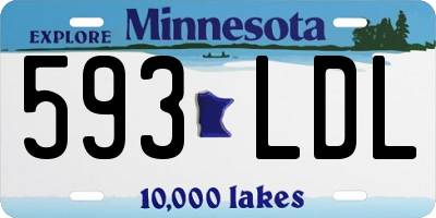 MN license plate 593LDL